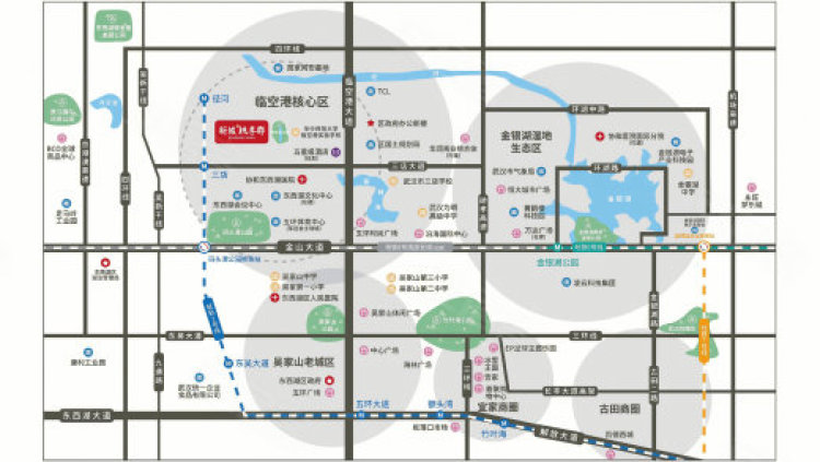 新城桃李郡交通图