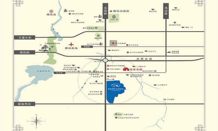 蓝城春风和院交通图