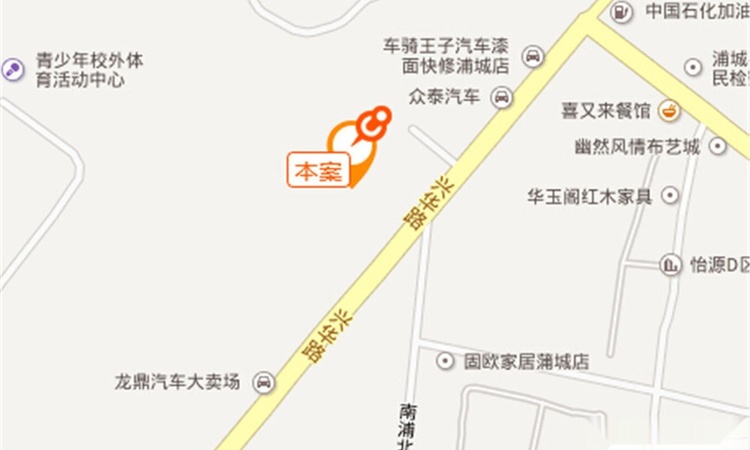 蒲城金科御苑交通图