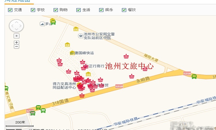 池州文旅中心交通图