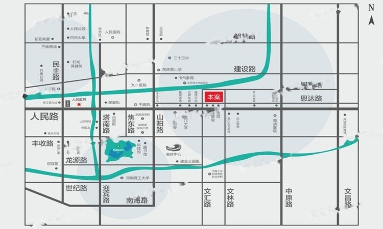和兴·东方名城交通图