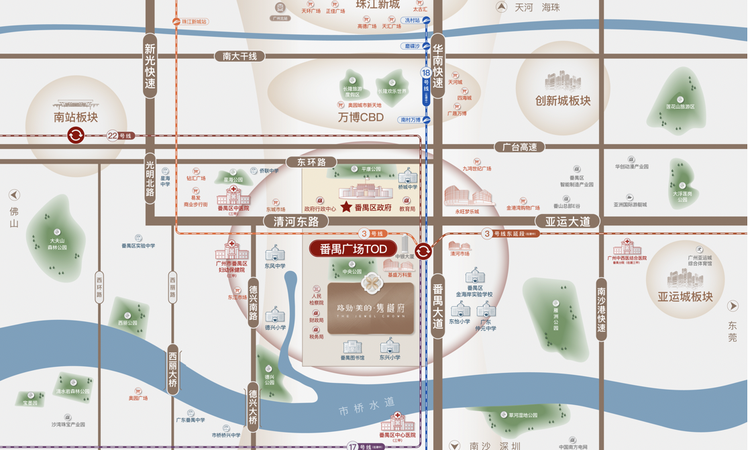 路劲美的·隽樾府交通图