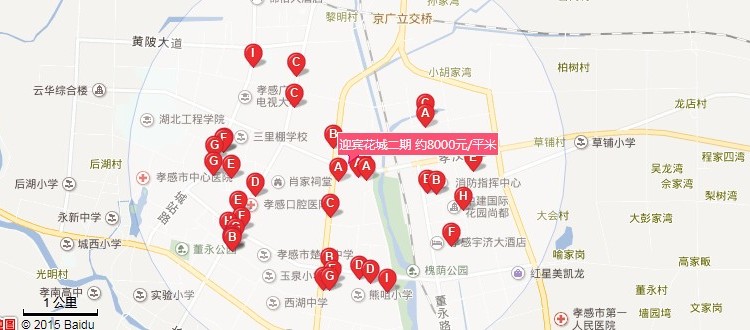 迎宾花城二期交通图