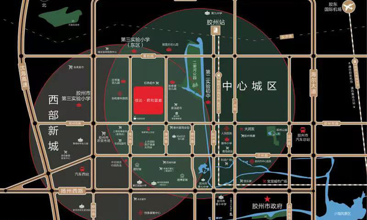 信达君和蓝庭交通图