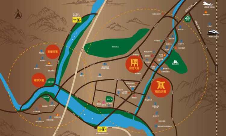 熙璟天著交通图