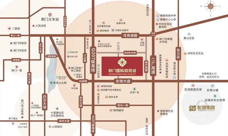 荆门国际商贸城交通图