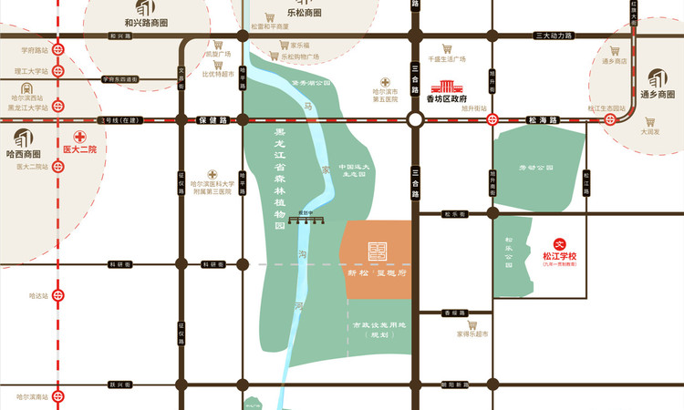 新松·玺樾府交通图