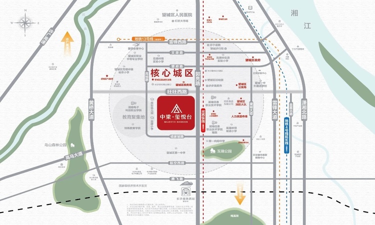 中梁玺悦台交通图