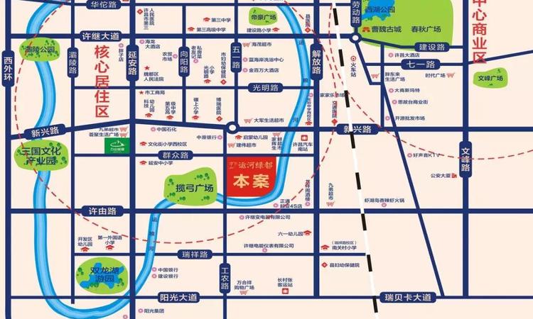 万山运河绿都交通图