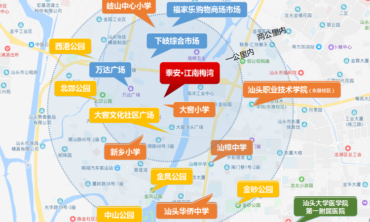 泰安江南梅湾周边配套图