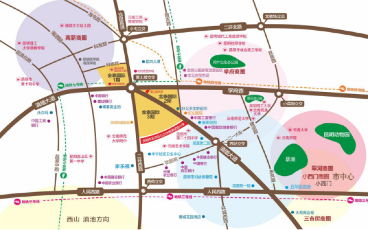 金泰国际Ⅲ期名门交通图