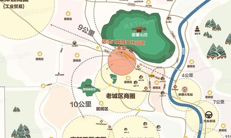 碧峰门民俗文化商业园区交通图