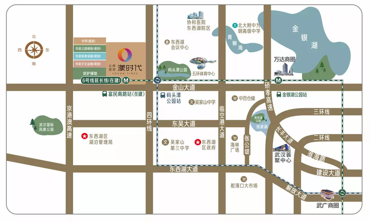 北辰金地漾时代交通图