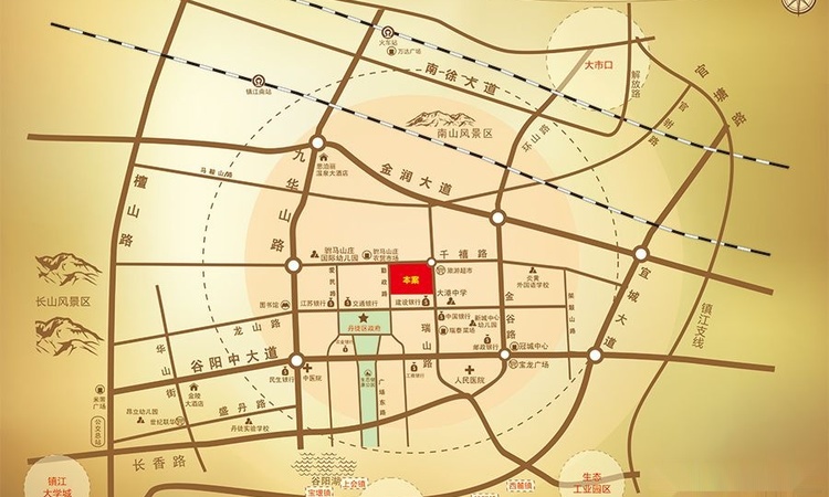 聚旺城市花园交通图