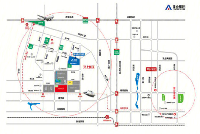 郑西建业联盟新城交通图
