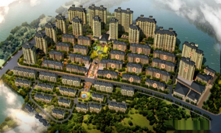 新源金碧秋浦实景图