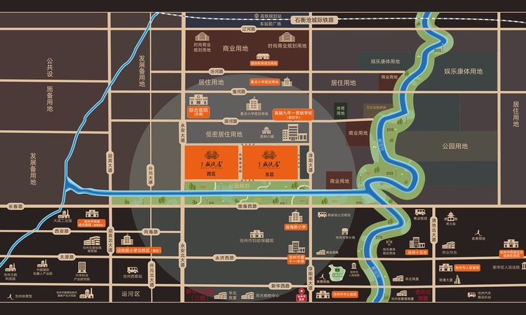 沧州富力盛悦居交通图