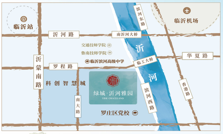沂河雅园交通图