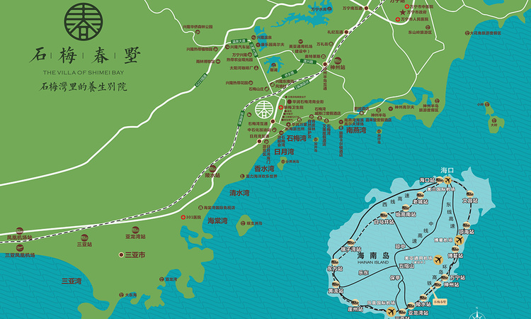 石梅春墅交通图