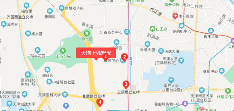 天保上城观景交通图