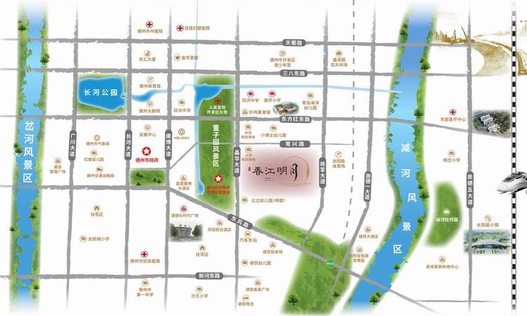 石榴春江明月交通图