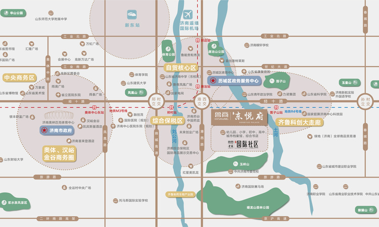 鲁商东悦府交通图