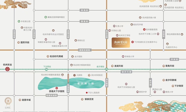 潮映望月府交通图