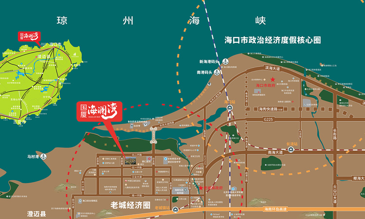 国厦·海澜湾交通图