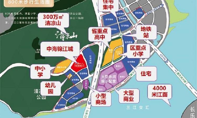 中海锦江城周边配套图