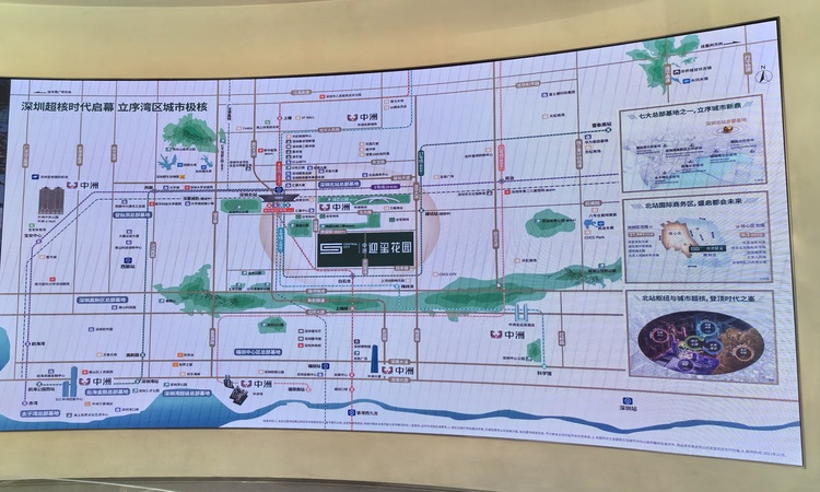 中洲迎玺花园交通图