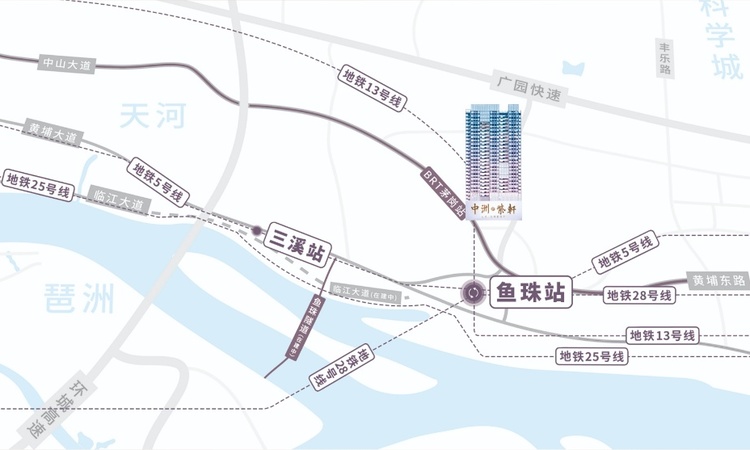 中洲紫轩交通图