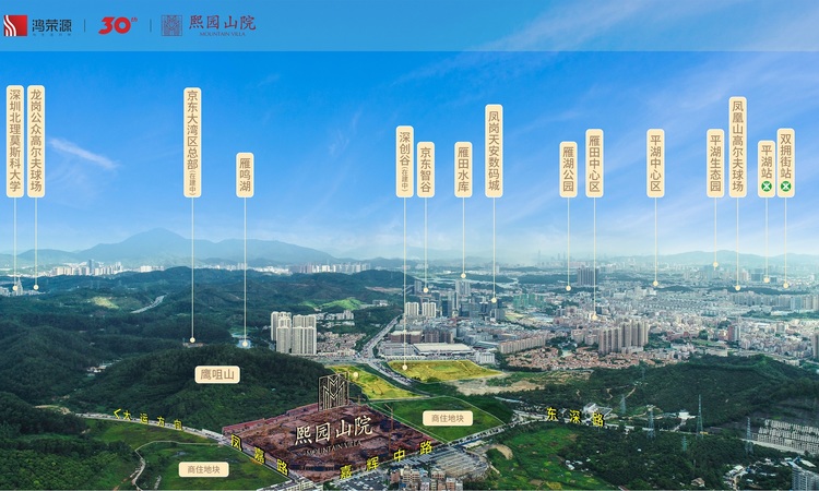 鸿荣源熙园山院周边配套图