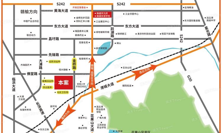 融盛·猴嘴生活广场交通图