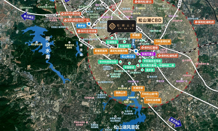 保利·越秀·金茂松湖云禧交通图