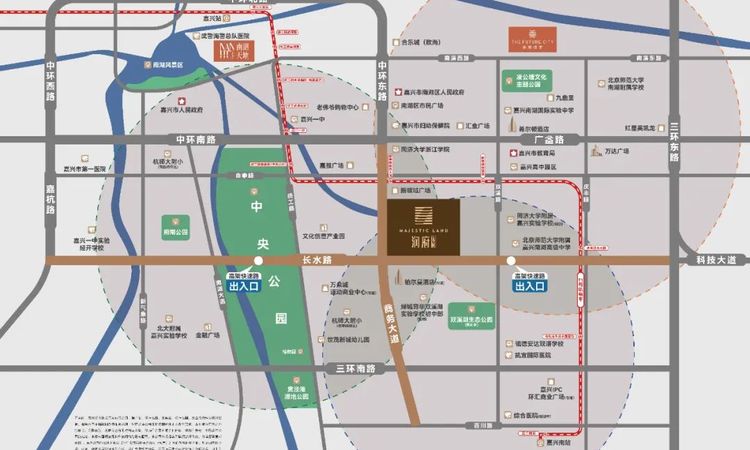 润府名园交通图