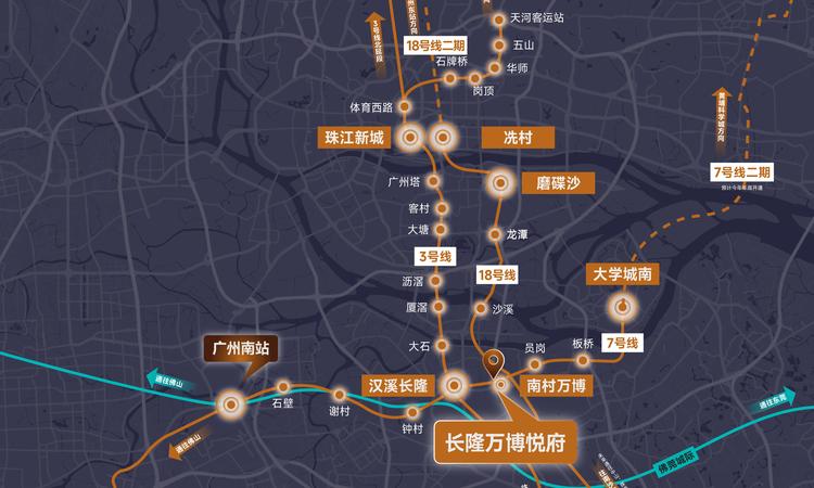 华润置地长隆万博悦府交通图