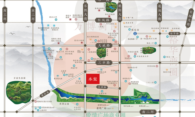 水源鑫城交通图