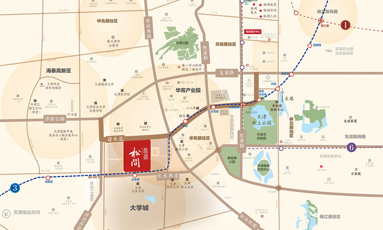 格调松间交通图