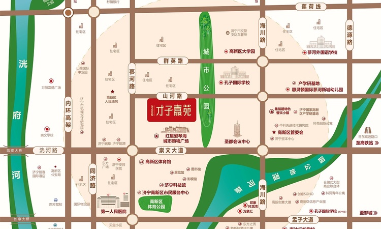 国际人才社区·才子嘉苑交通图