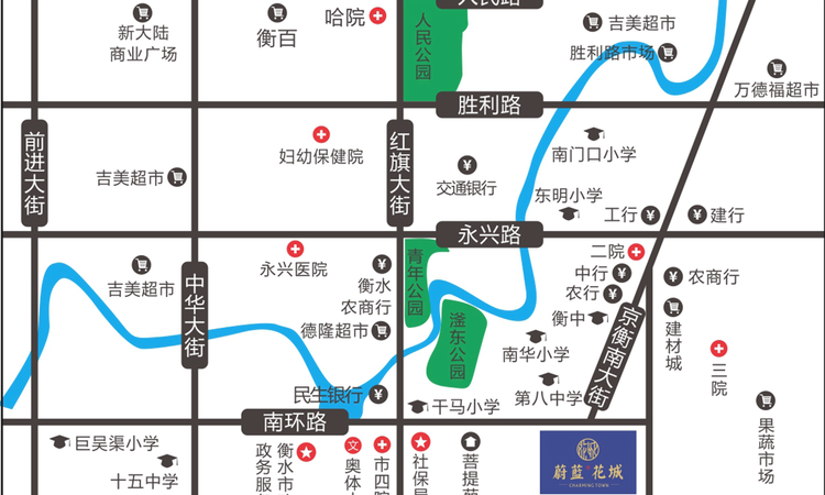 蔚蓝花城交通图