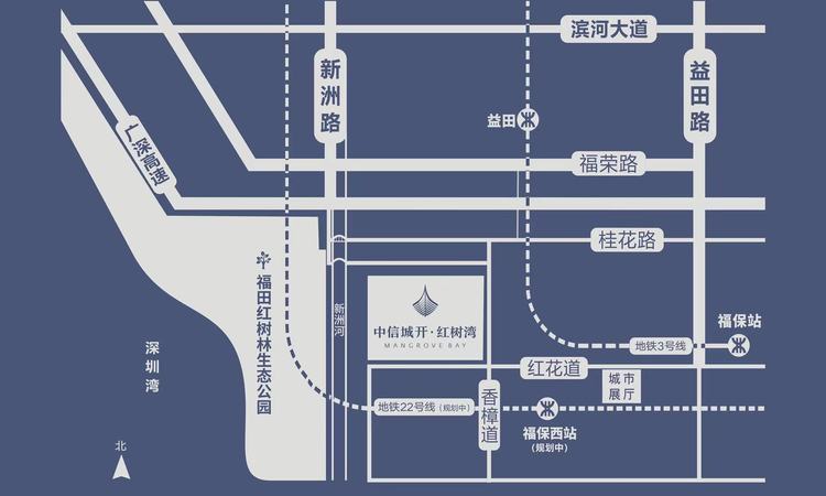 中信城开红树湾交通图