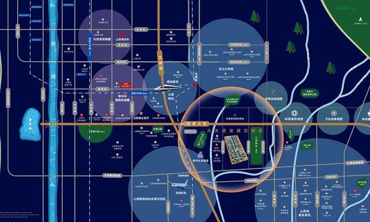 通建融创城交通图