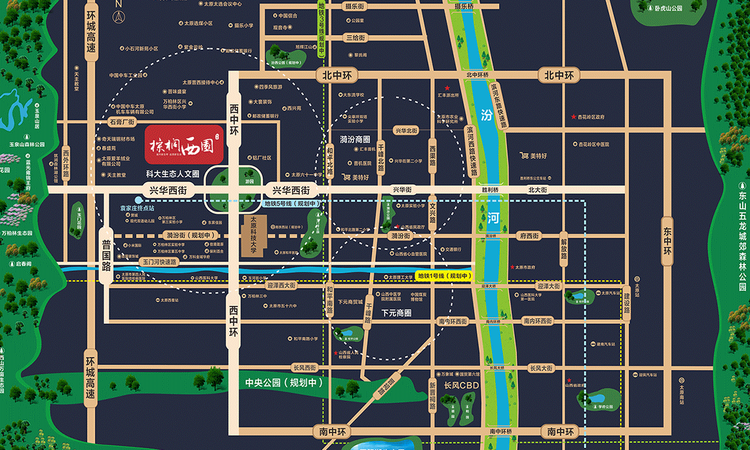棕榈西园交通图