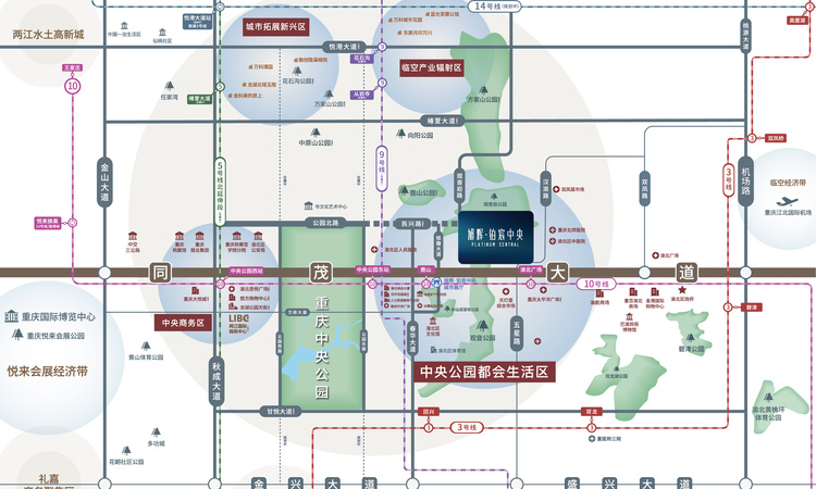 旭辉·铂宸中央交通图