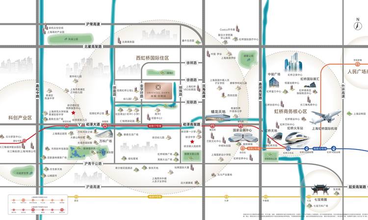 绿城春晓园交通图