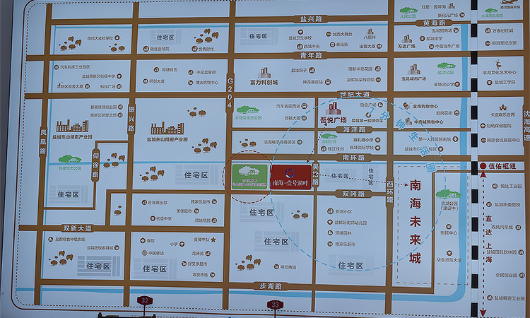 南海壹号湖畔交通图