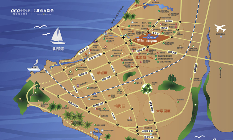 中电北海大都会交通图