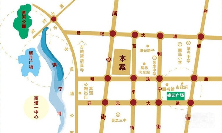 黄河明珠交通图
