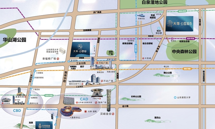 大华公园荟交通图