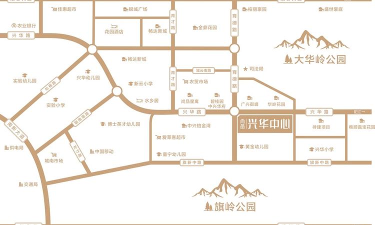尚品兴华中心交通图